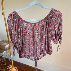 Free people patterned crop top